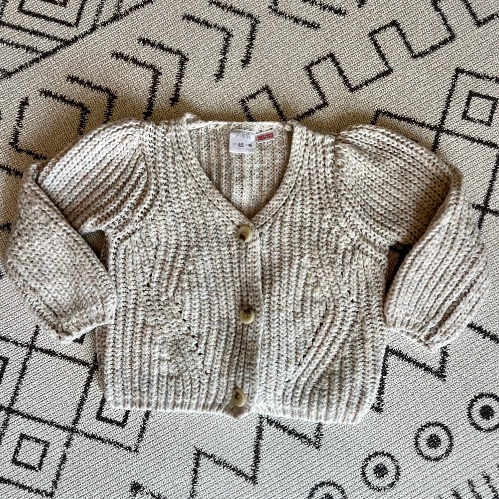 Zara Shaker Knit Cardigan Sz 2-3